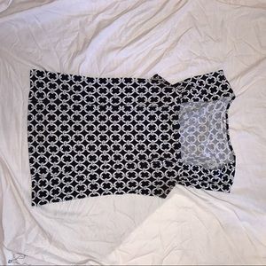 White and black chain detail tank top